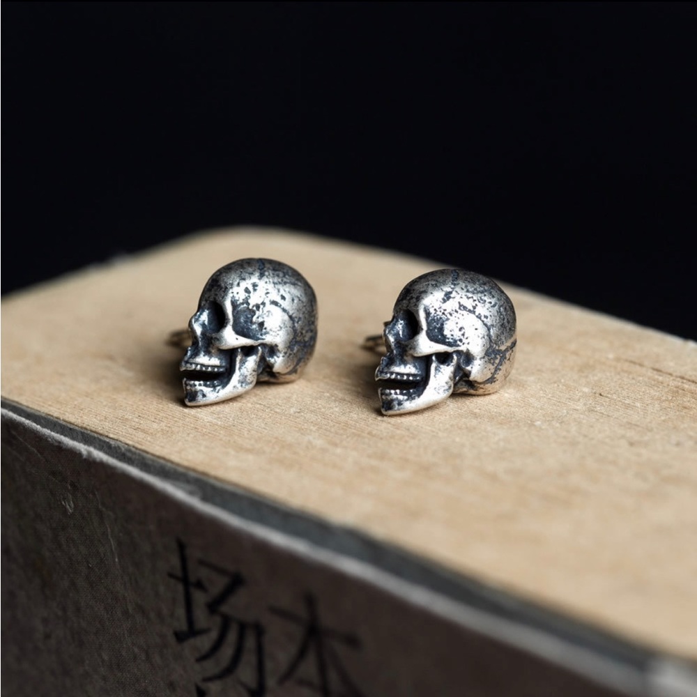 Halloween Sterling Silver S925 Skill Earrings Ear Studs